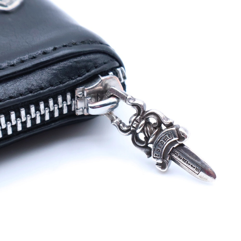 CHROME HEARTS(クロムハーツ) COIN CASE コインケース ダガーラウンドジップレザーコインケース ブラック