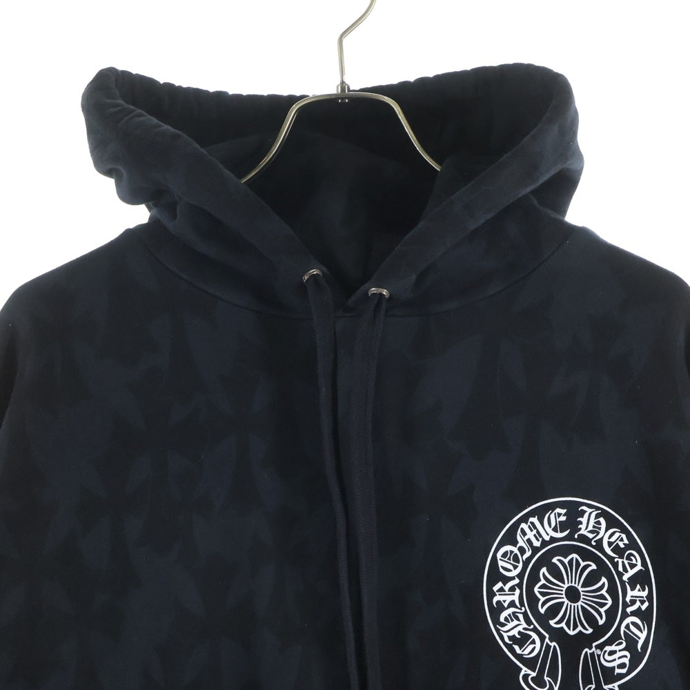 CHROME HEARTS(クロムハーツ) Graveyard グレイブヤード 総柄セメタリー アームフローラル プルオーバーパーカー ブラック