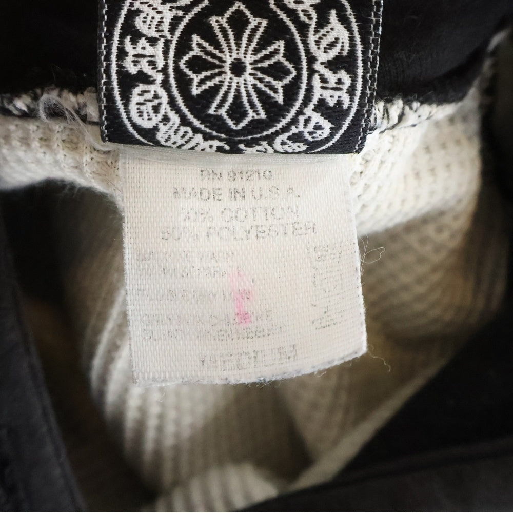 CHROME HEARTS(クロムハーツ) OLD オールド 裏地サーマル アームフローラル プリント プルオーバーパーカー ブラック