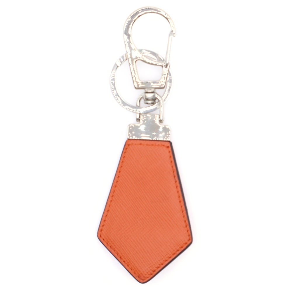 PRADA(プラダ) サフィアーノレザー トライアングルロゴ キーリング