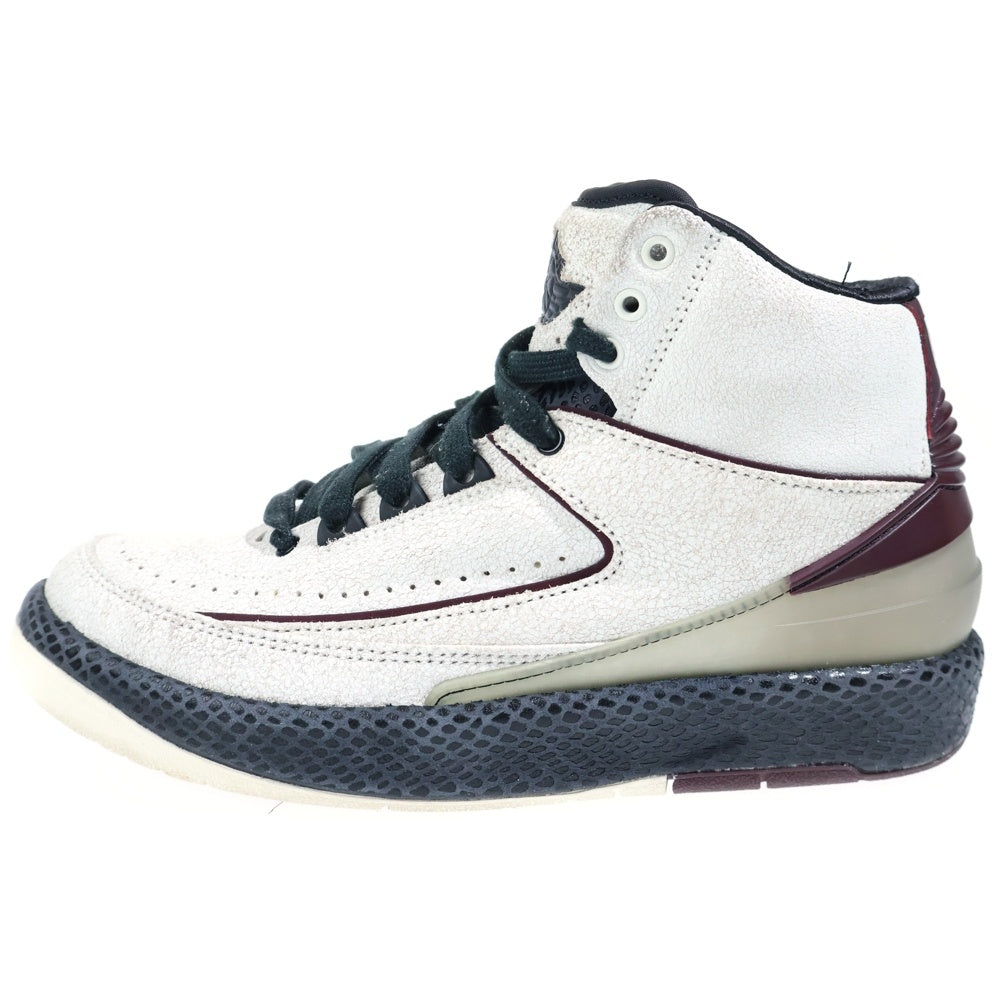 NIKE(ナイキ) ×A MA MANIERE AIR JORDAN 2 RETRO SP DO7216-100 ア マ マニエール エアジョーダン 2 レトロ ハイカットスニーカー ホワイト/バーガンディ US5.5/24.0cm