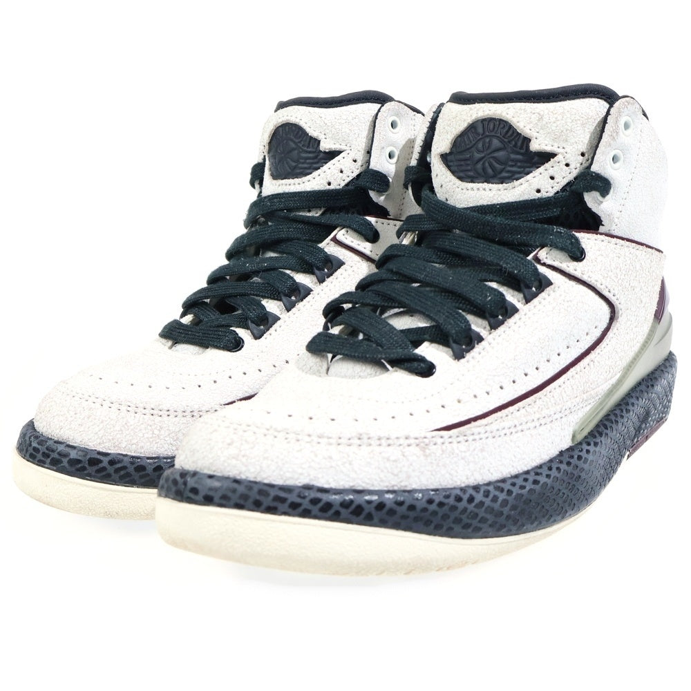 NIKE(ナイキ) ×A MA MANIERE AIR JORDAN 2 RETRO SP DO7216-100 ア マ マニエール エアジョーダン 2 レトロ ハイカットスニーカー ホワイト/バーガンディ US5.5/24.0cm