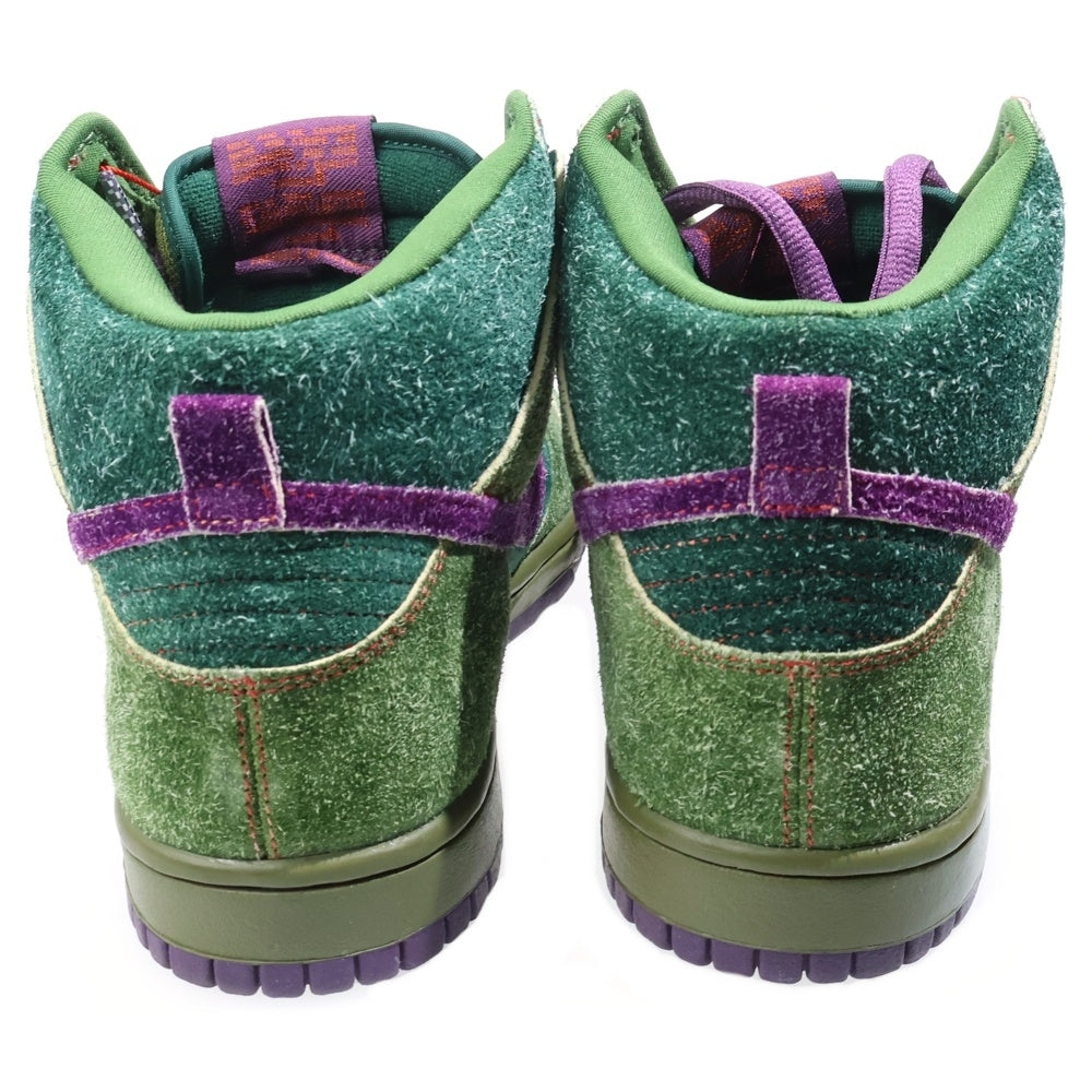 NIKE SB(ナイキエスビー) 【観賞用2010年製】DUNK HIGH SKUNK 420 313171-300 ダンク スカンク ハイカットスニーカー US8.5/26.5cm グリーン/パープル