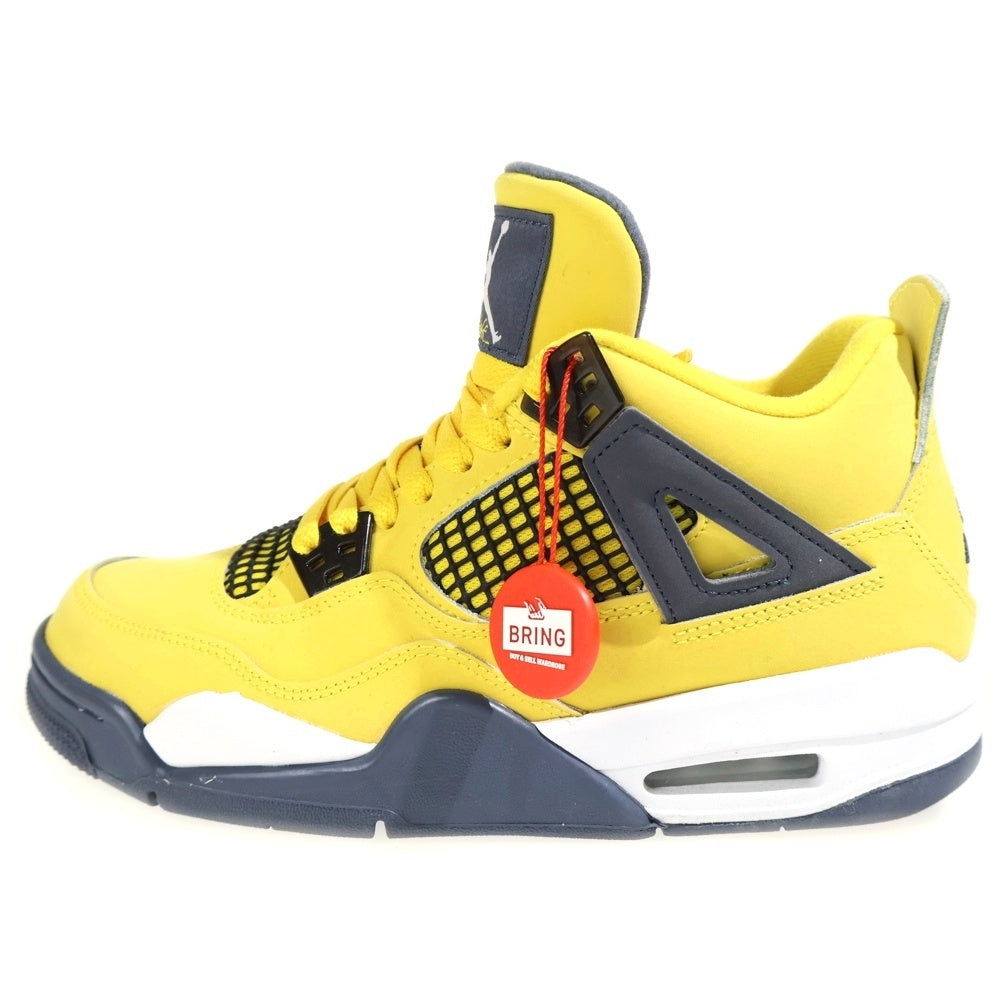 NIKE(ナイキ) GS AIR JORDAN 4 TOUR YELLOW 408452-700 エアジョーダン4 ツアーイエロー ハイカットスニーカー US6Y/24.0cm イエロー レディース