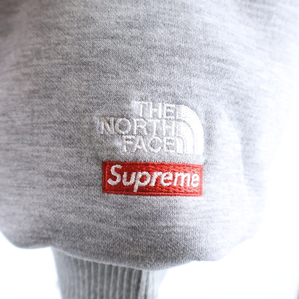 SUPREME(シュプリーム) 24AW ×THE NORTH FACE Down Filled Zip Up Hooded Sweatshirt ダウン フルジップアップ フーディー グレー