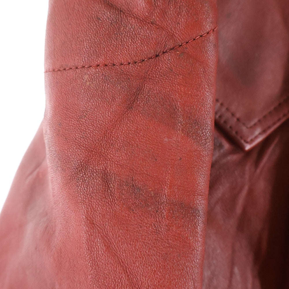 Lewis Leathers(ルイスレザー) 70s Drifter ドリフター レザーシングルライダースジャケット レッド