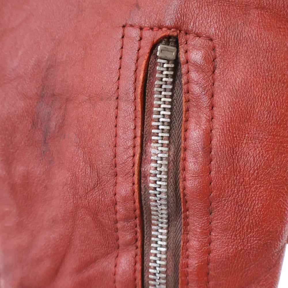 Lewis Leathers(ルイスレザー) 70s Drifter ドリフター レザーシングルライダースジャケット レッド
