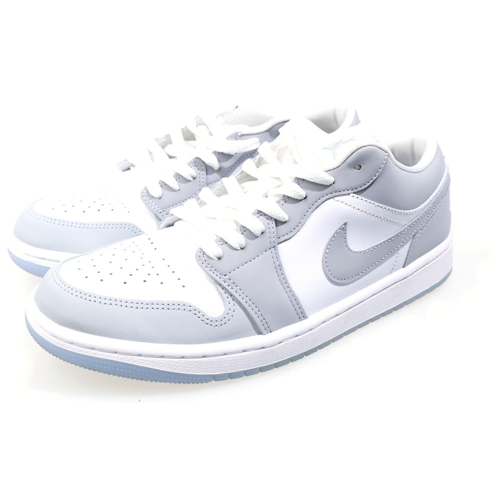 NIKE(ナイキ) WMNS AIR JORDAN 1 LOW DC0774-105 ウィメンズ エアジョーダン1 ウルフグレー ローカットスニーカー US10/27.0cm グレー/ホワイト