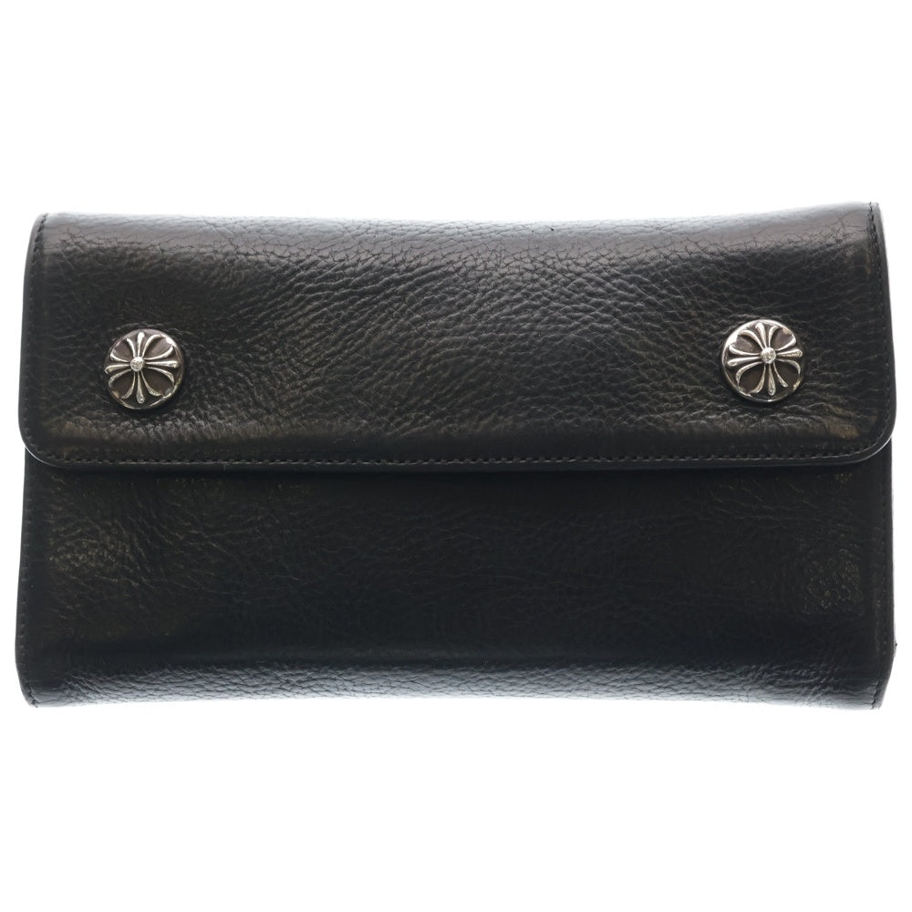 CHROME HEARTS(クロムハーツ) WAVE ウェーブ レザーウォレット 財布 ブラック BCA375