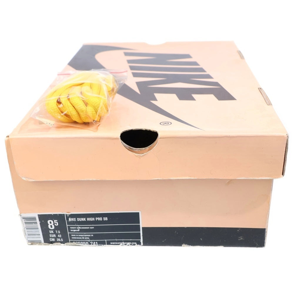 NIKE(ナイキ) 【観賞用2005年製】20周年 DUNK HIGH MICHIGAN 305050-741 ダンク ミシガン ハイカットスニーカー イエロー/ネイビー US8.5/26.5cm