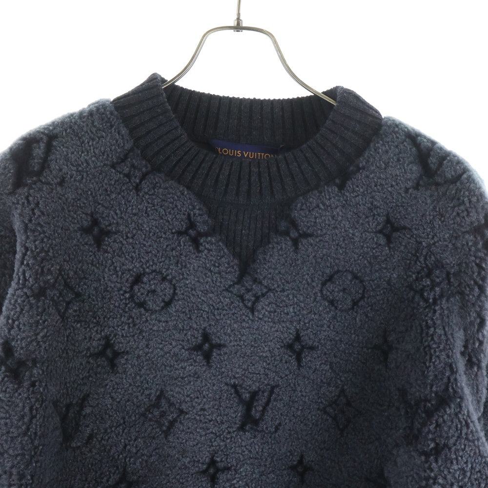 LOUIS VUITTON(ルイヴィトン) モノグラムシャーリングボアクルーネックスウェットトレーナー HHL77WRDA ブラック