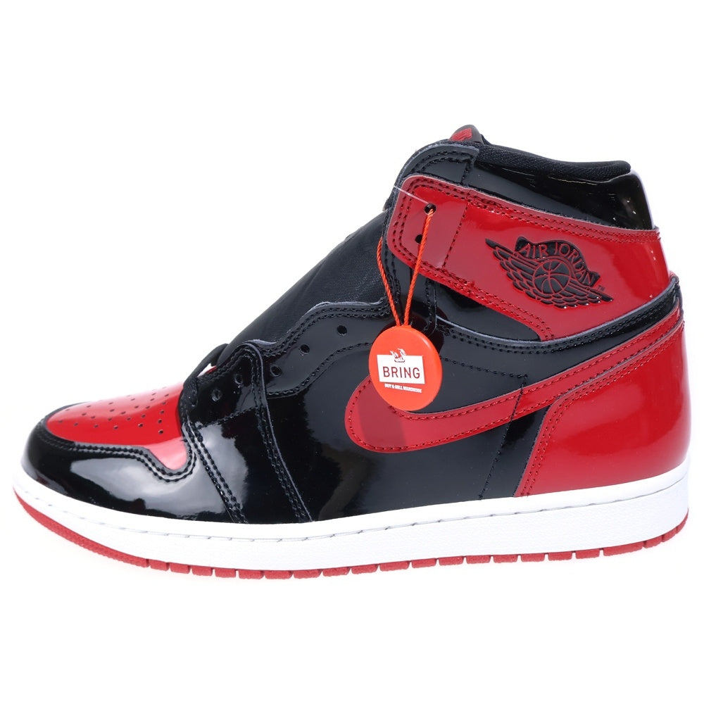 NIKE(ナイキ) AIR JORDAN 1 RETRO HIGH OG BRED PATENT 555088-063 エアジョーダン1 レトロ ブレッド パテント ハイカットスニーカー レッド/ブラック US10/28.0cm