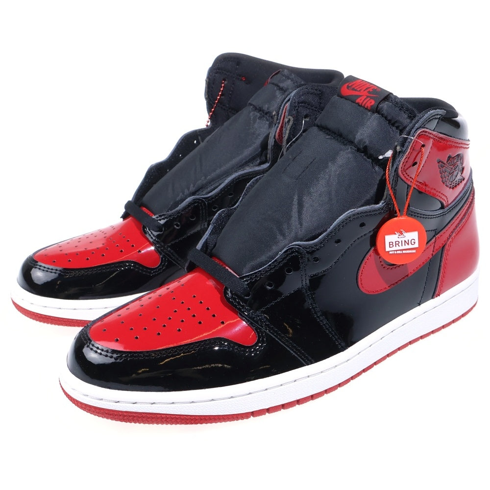 NIKE(ナイキ) AIR JORDAN 1 RETRO HIGH OG BRED PATENT 555088-063 エアジョーダン1 レトロ ブレッド パテント ハイカットスニーカー レッド/ブラック US10/28.0cm