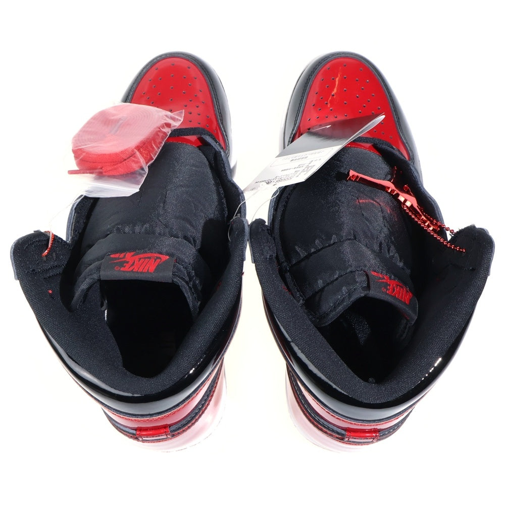 NIKE(ナイキ) AIR JORDAN 1 RETRO HIGH OG BRED PATENT 555088-063 エアジョーダン1 レトロ ブレッド パテント ハイカットスニーカー レッド/ブラック US10/28.0cm