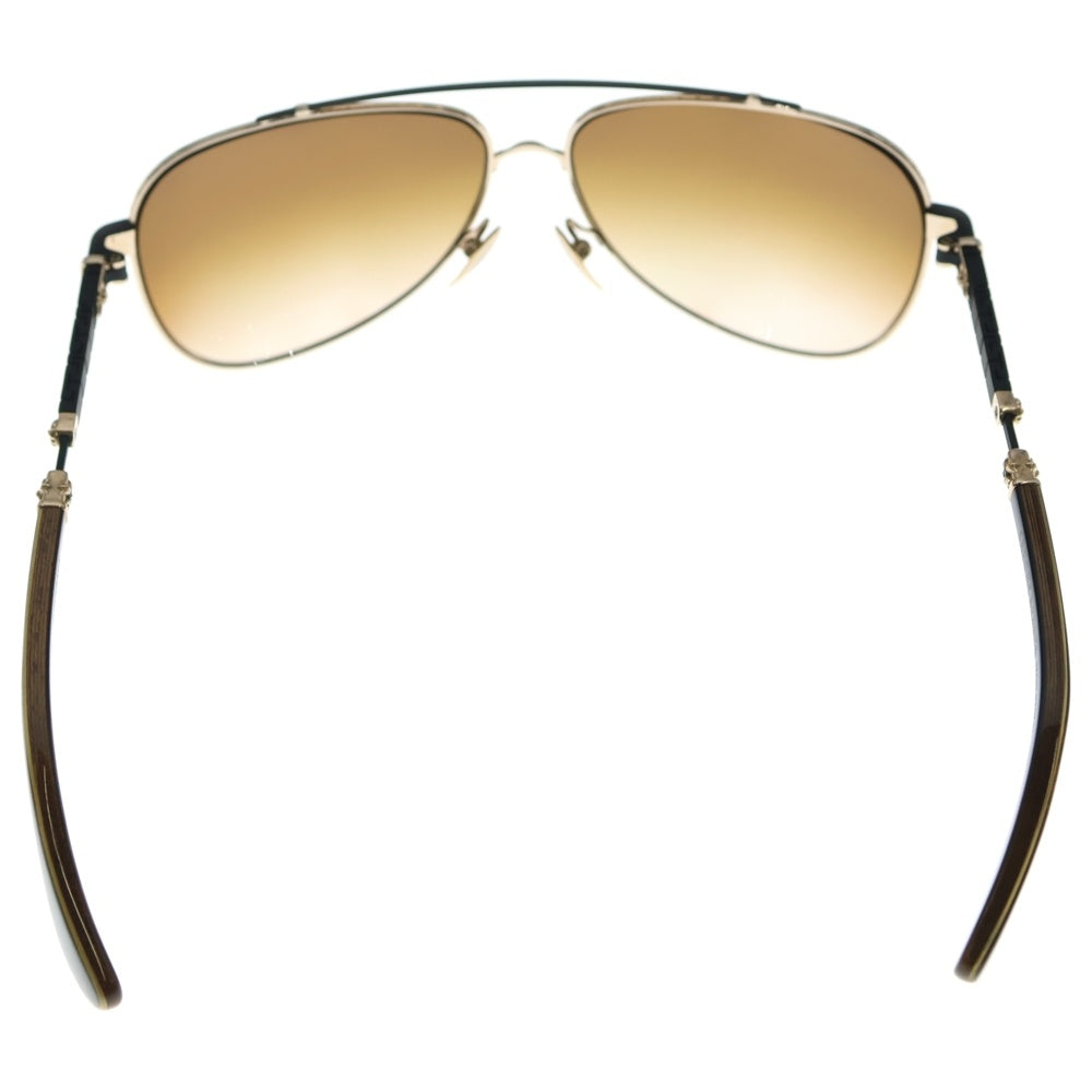 CHROME HEARTS(クロムハーツ) JACKADDICT サイドCHクロス ティアドロップ サングラス アイウェア 眼鏡 ブラウン/ブラック