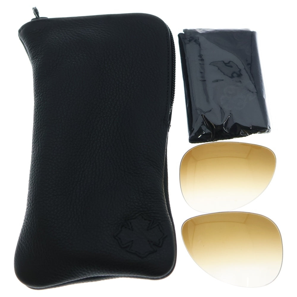 CHROME HEARTS(クロムハーツ) JACKADDICT サイドCHクロス ティアドロップ サングラス アイウェア 眼鏡 ブラウン/ブラック