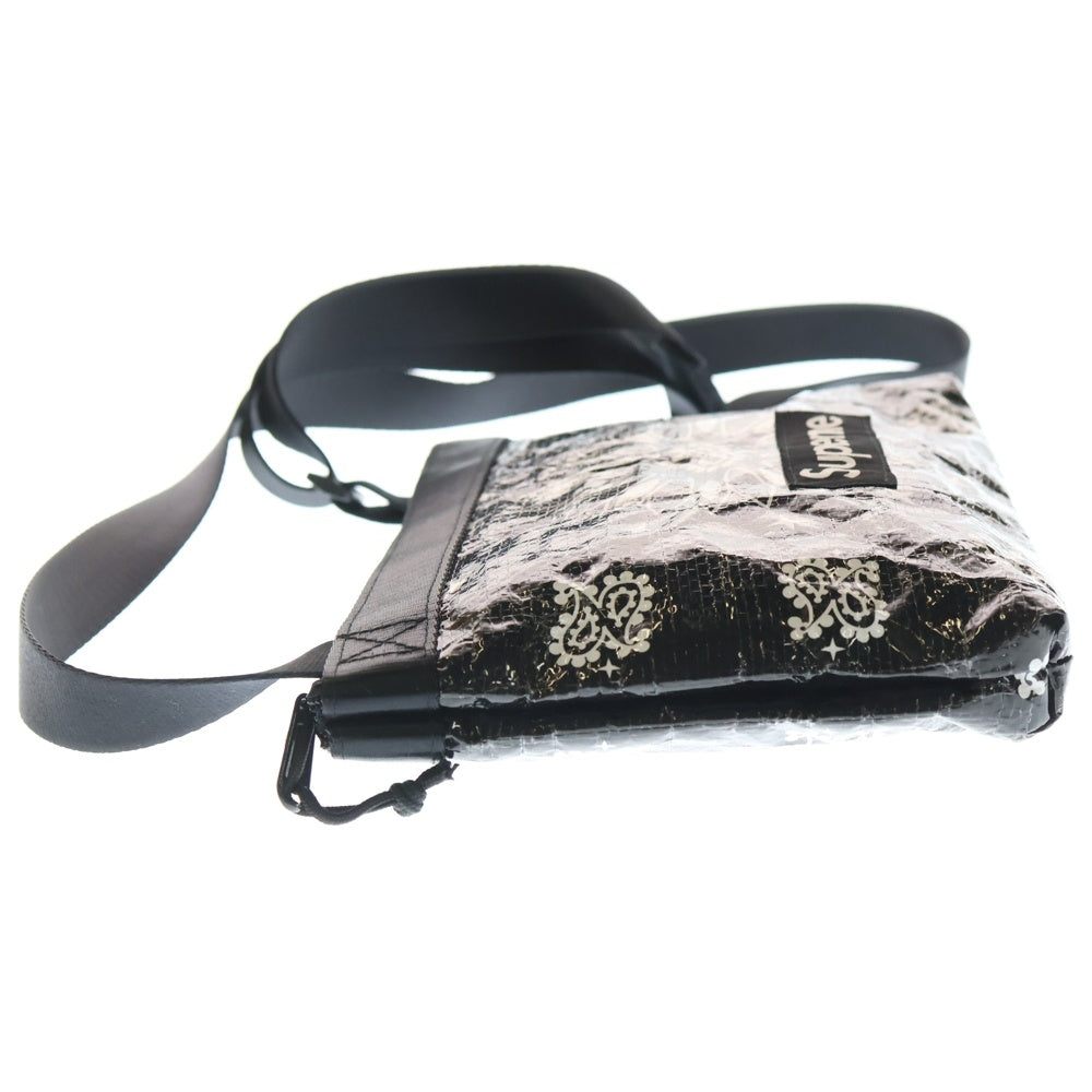 SUPREME(シュプリーム) 21SS Bandana Tarp Side Bag バンダナタープサイドバッグ ショルダーバッグ ブラック