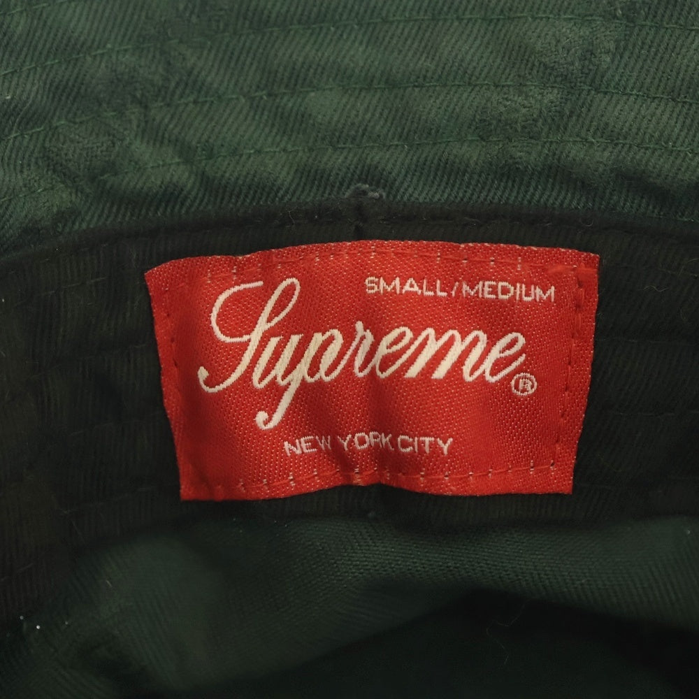 SUPREME(シュプリーム) 19AW Jacquard Logos Twill Crusher ジャガードロゴツイルクラッシャー バケットハット 帽子 グリーン