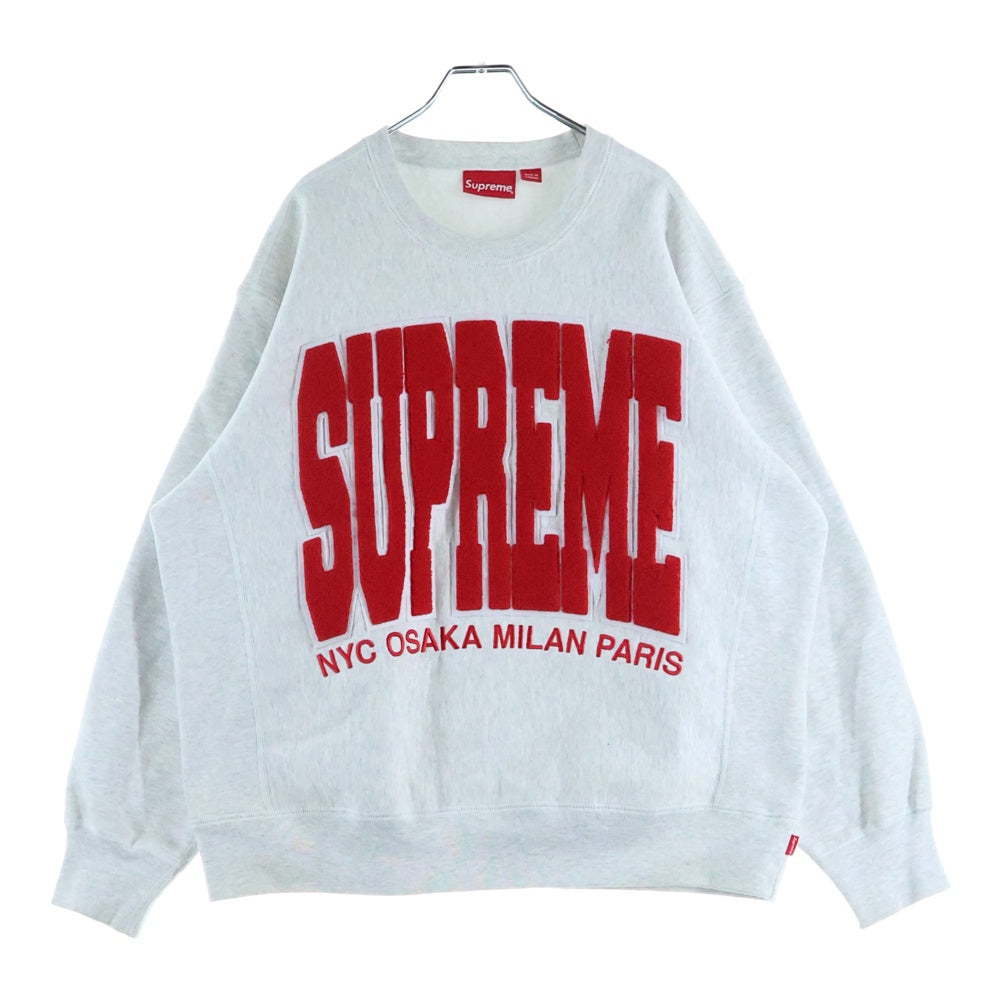 SUPREME(シュプリーム) 21AW Cities Arc Crewneck シティーズアーククルーネックスウェット グレー