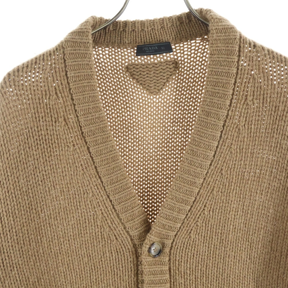 PRADA(プラダ) 23AW キャメルニットカーディガン UMG247 S232 13F7
