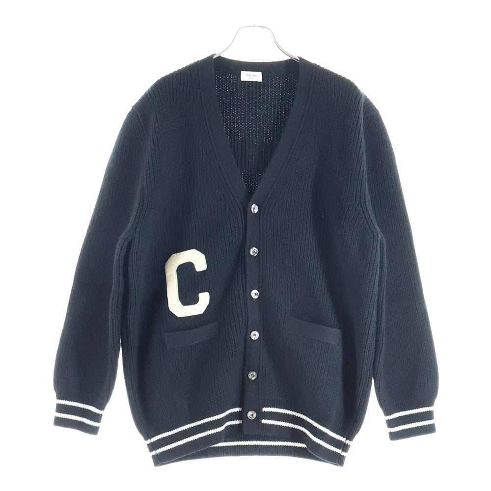 CELINE(セリーヌ) COLLEGE CARDIGAN 2AD0P830I.38EC カレッジロゴニットカーディガン ブラック