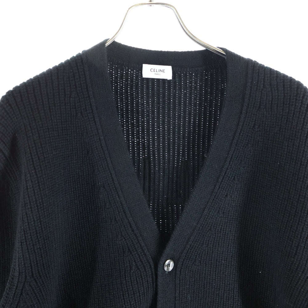CELINE(セリーヌ) COLLEGE CARDIGAN 2AD0P830I.38EC カレッジロゴニットカーディガン ブラック