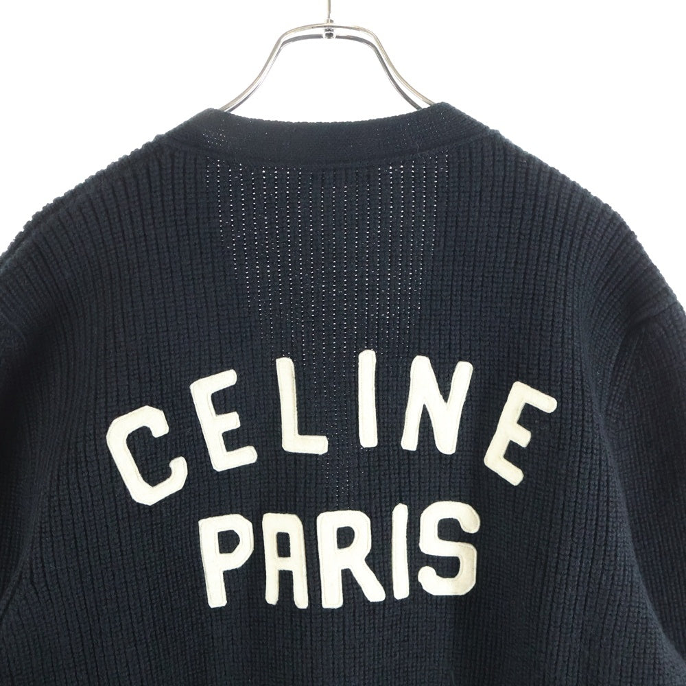 CELINE(セリーヌ) COLLEGE CARDIGAN 2AD0P830I.38EC カレッジロゴニットカーディガン ブラック