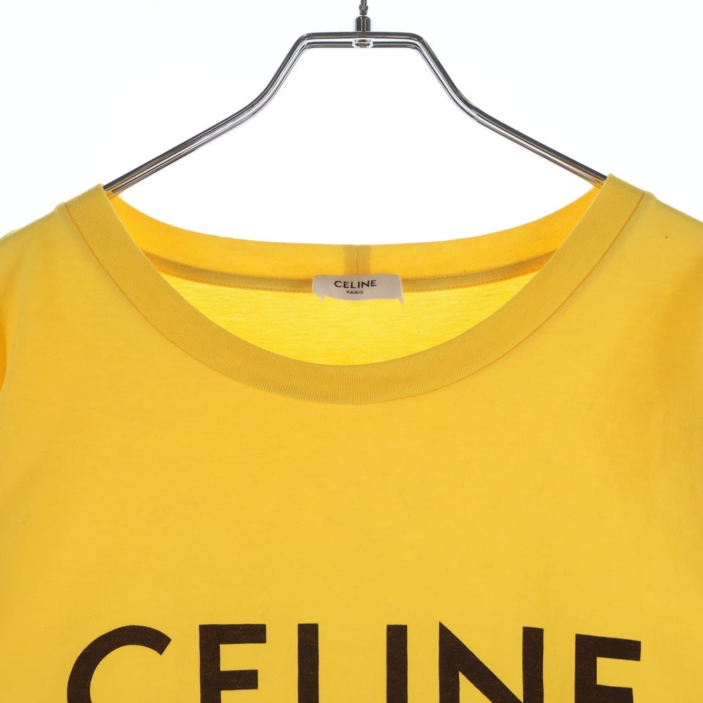 CELINE(セリーヌ) 22AW ルーズフィットロゴプリント半袖Tシャツ 2X681671Q イエロー