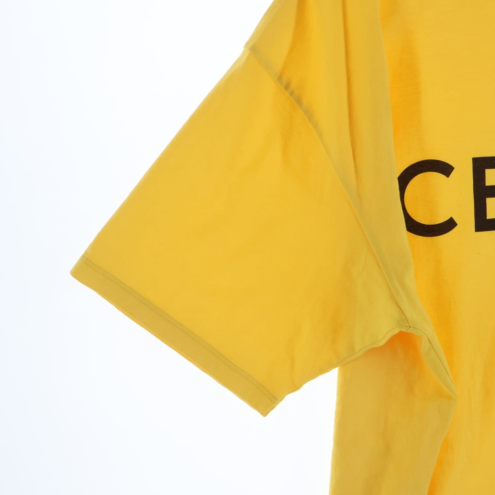 CELINE(セリーヌ) 22AW ルーズフィットロゴプリント半袖Tシャツ 2X681671Q イエロー