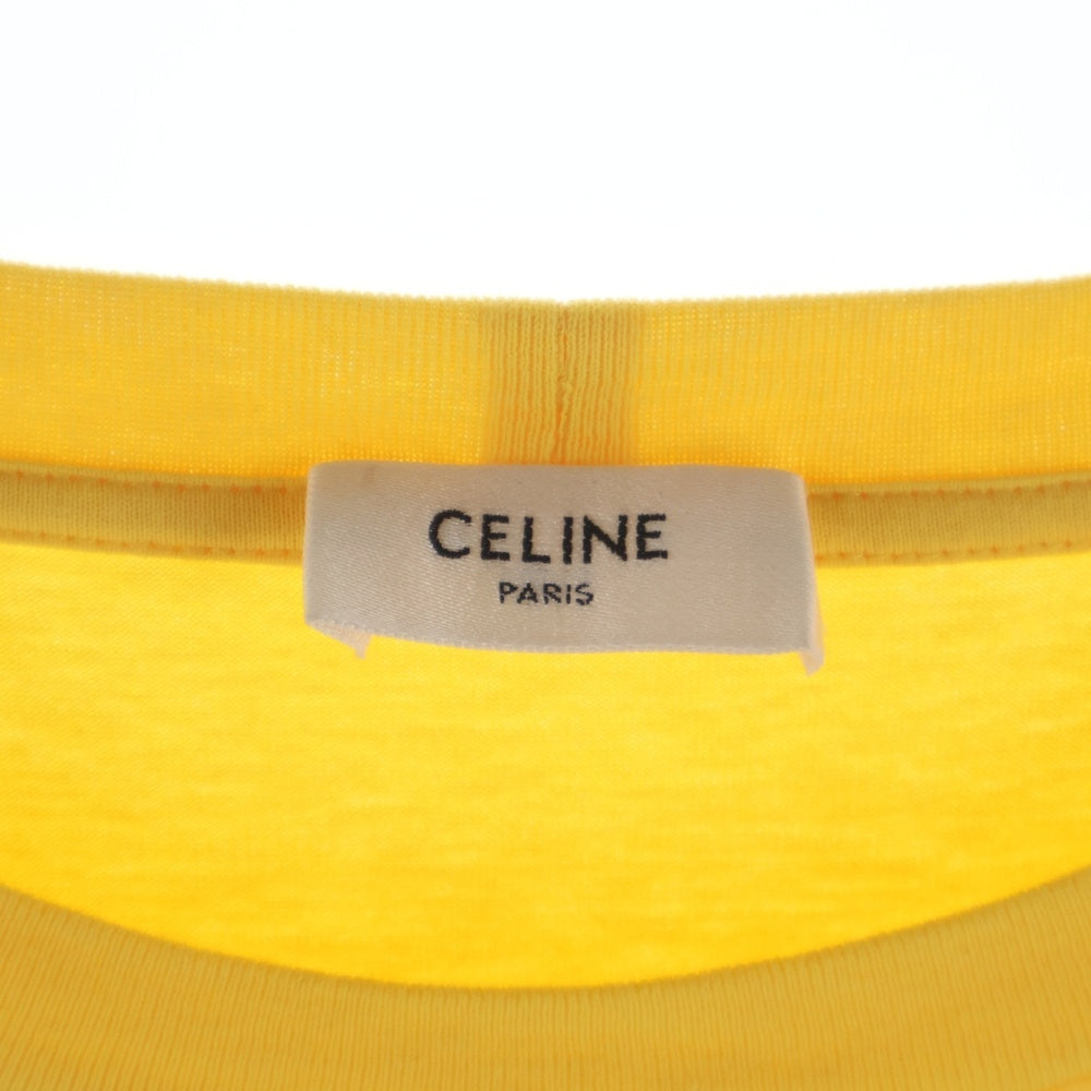 CELINE(セリーヌ) 22AW ルーズフィットロゴプリント半袖Tシャツ 2X681671Q イエロー
