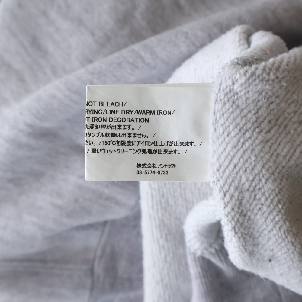 READY MADE(レディメイド) M-NECK SWT SMILE RE-CO-GY-00-00-246 モックネック スマイル刺繍クルーネックスウェットトレーナー グレー