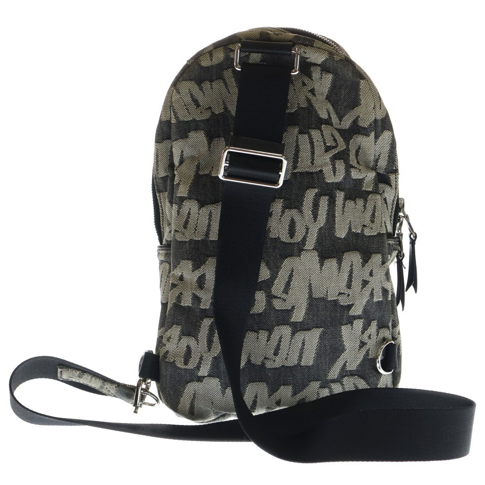 SUPREME(シュプリーム) 22SS Fat Tip Jacquard Denim Sling Bag ジャガードデニムスリングショルダーバッグ ブラック