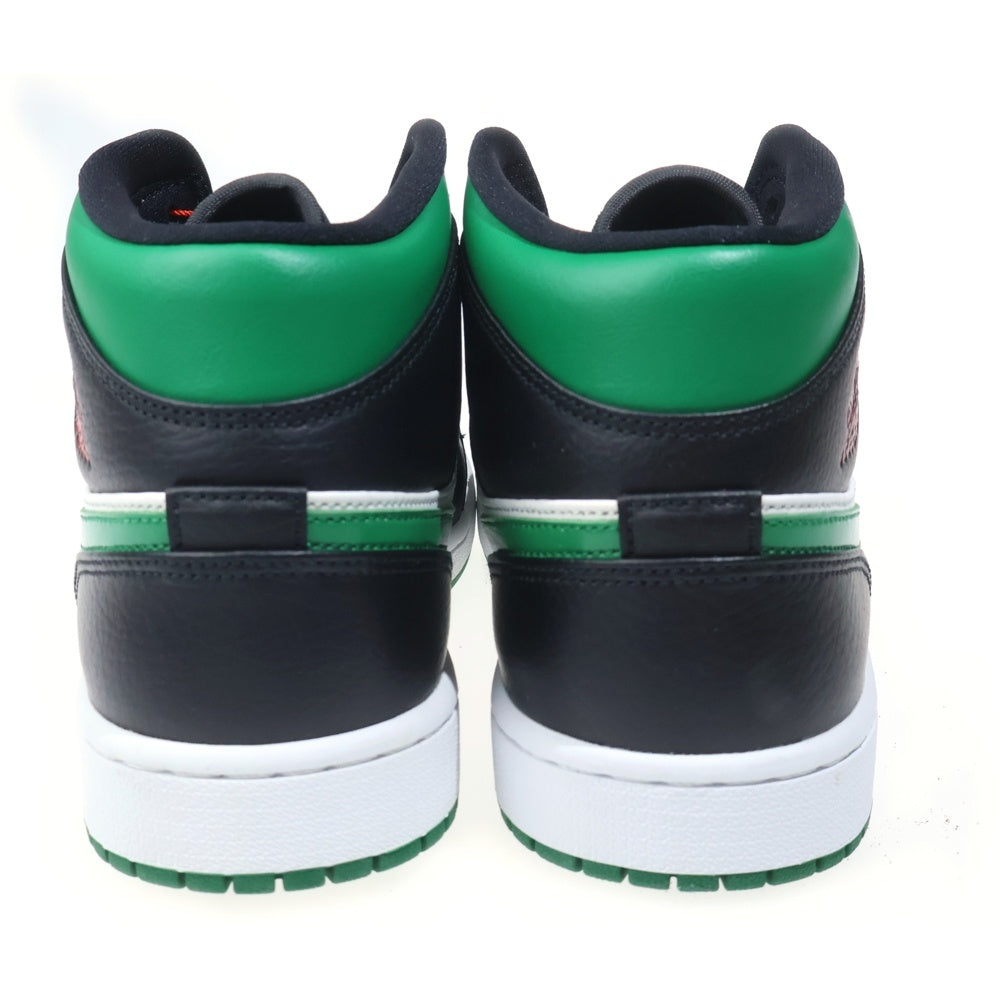 NIKE(ナイキ) AIR JORDAN 1 MID PINE GREEN エアジョーダン 1 554724-067 ミッド パイングリーン ミッドカットスニーカー US8.5/26.5cm ホワイト/ブラック/グリーン
