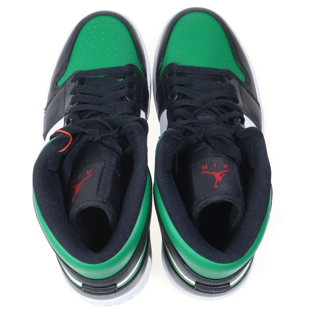 NIKE(ナイキ) AIR JORDAN 1 MID PINE GREEN エアジョーダン 1 554724-067 ミッド パイングリーン ミッドカットスニーカー US8.5/26.5cm ホワイト/ブラック/グリーン