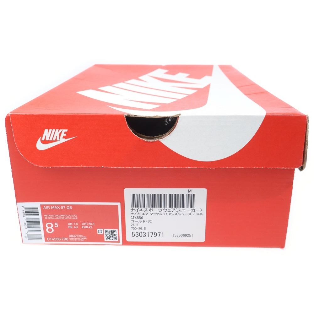 NIKE(ナイキ) AIR MAX 97 QS GOLD MEDAL CT4556-700 エアマックス97 QS ゴールドメダル ローカットスニーカー US8.5/26.5cm ゴールド