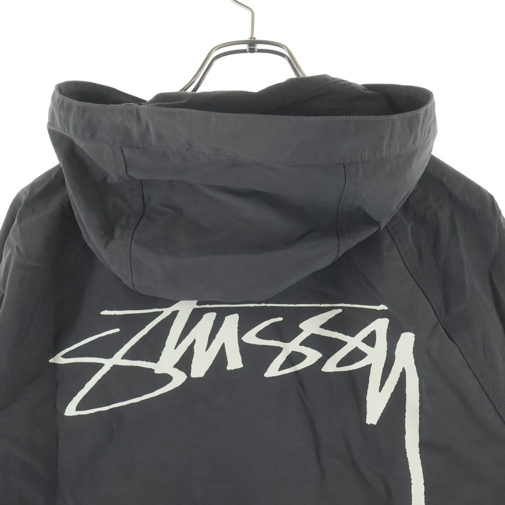 STUSSY(ステューシー) Beach Shell Wave Dye 115745 ナイロン ジップアップ ジャケット ブラック