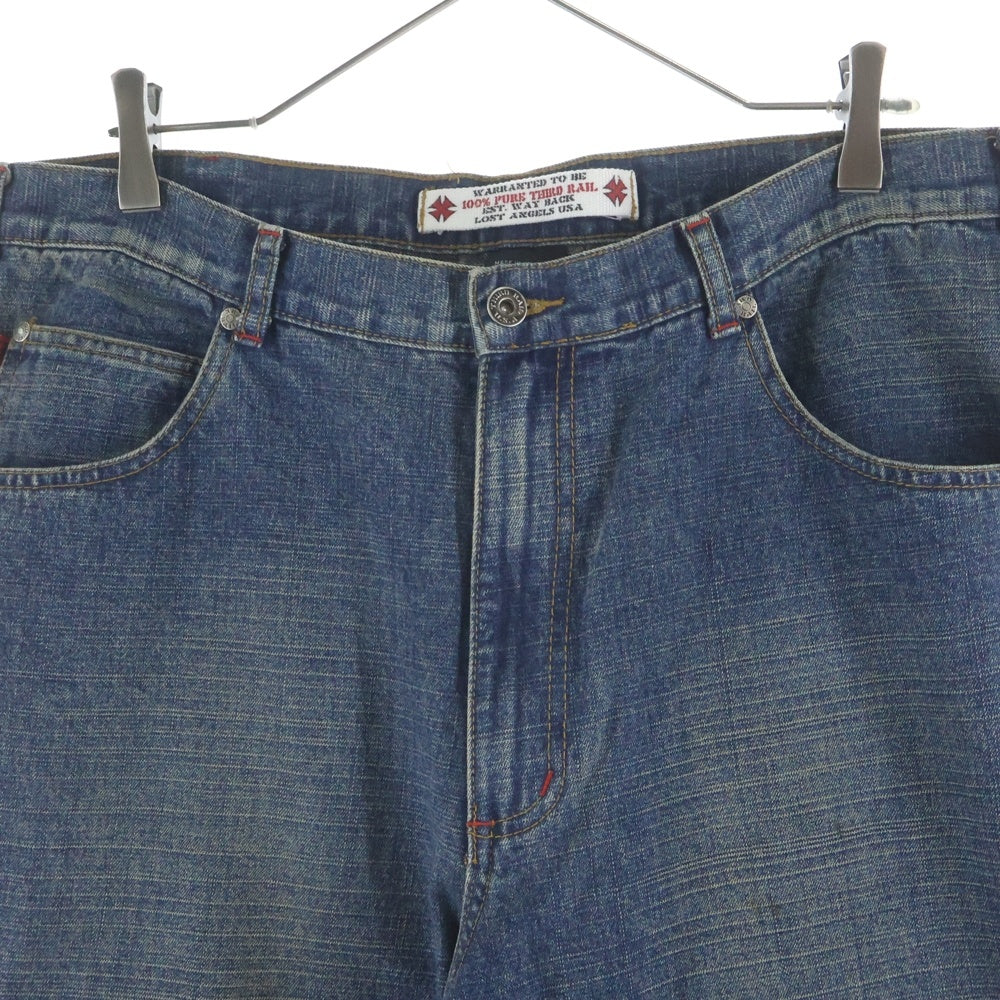 Third Rail(サードレイル) Iron Cross Design Baggy Pants アイロンクロス バギーデニムパンツ インディゴ