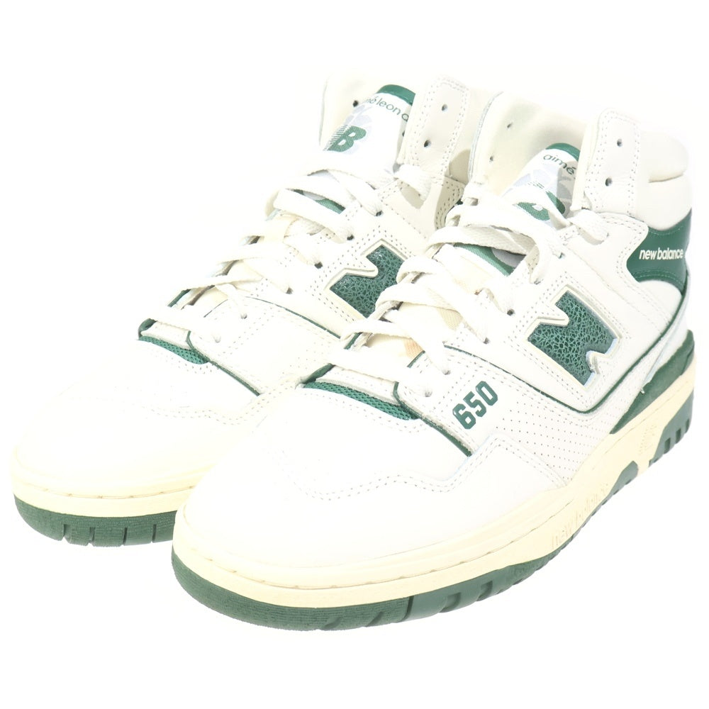 New Balance(ニューバランス) ×Aime Leon Dore 650R BB650RL1 エメ・レオン・ドレ 650R ハイカットスニーカー US9.5/27.5cm ホワイト/グリーン