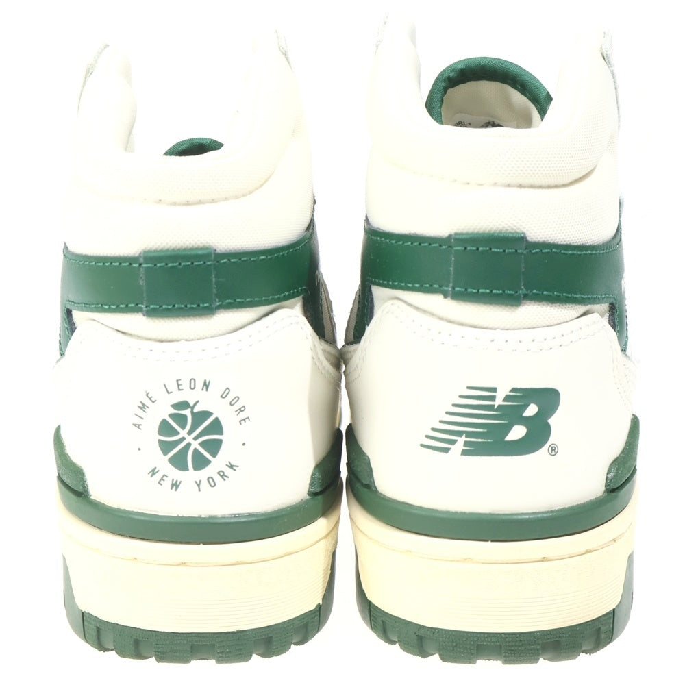 New Balance(ニューバランス) ×Aime Leon Dore 650R BB650RL1 エメ・レオン・ドレ 650R ハイカットスニーカー US9.5/27.5cm ホワイト/グリーン
