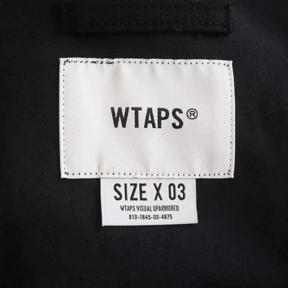 WTAPS(ダブルタップス) 24AW COTTON TWILL D00M JACKET 242WVDT-JKM01 コットンツイル ジップアップジャケット ブラック
