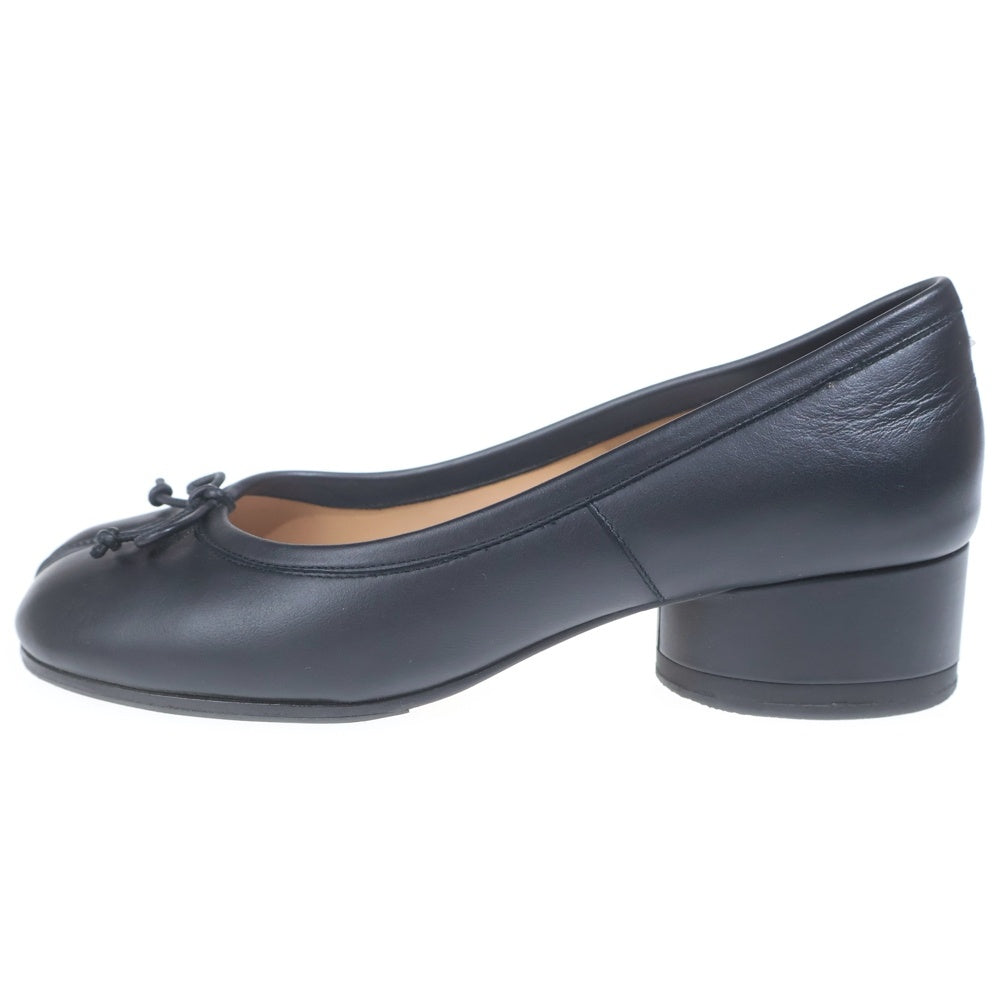 Maison Margiela(メゾンマルジェラ) TABI BALLERINA タビ バレリーナ レザー ヒールパンプス ブラック レディース S58WZ0044
