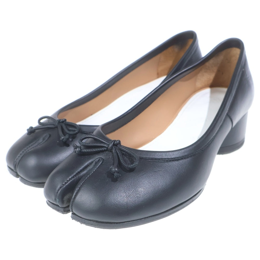 Maison Margiela(メゾンマルジェラ) TABI BALLERINA タビ バレリーナ レザー ヒールパンプス ブラック レディース S58WZ0044