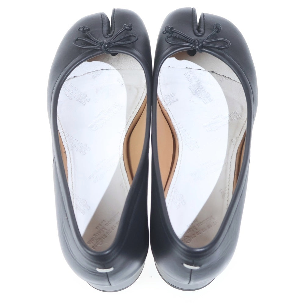 Maison Margiela(メゾンマルジェラ) TABI BALLERINA タビ バレリーナ レザー ヒールパンプス ブラック レディース S58WZ0044