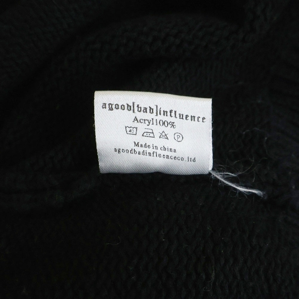 A GOOD BAD INFLUENCE(アグッドバッドインフレンス) DAMEGED KNIT SWEATER ダメージニット セーター ブラック