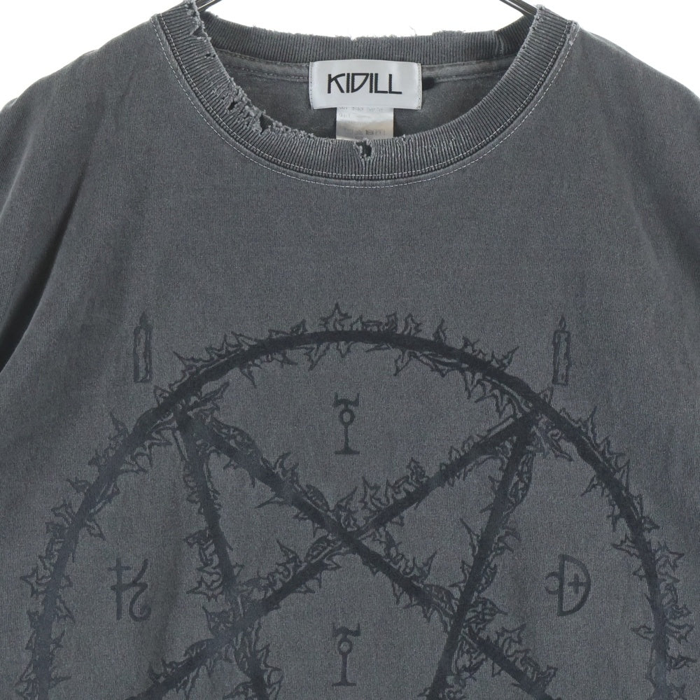 KIDILL(キディル) DESTROY T-SHIRT ダメージ加工 半袖Tシャツ KL825 グレー