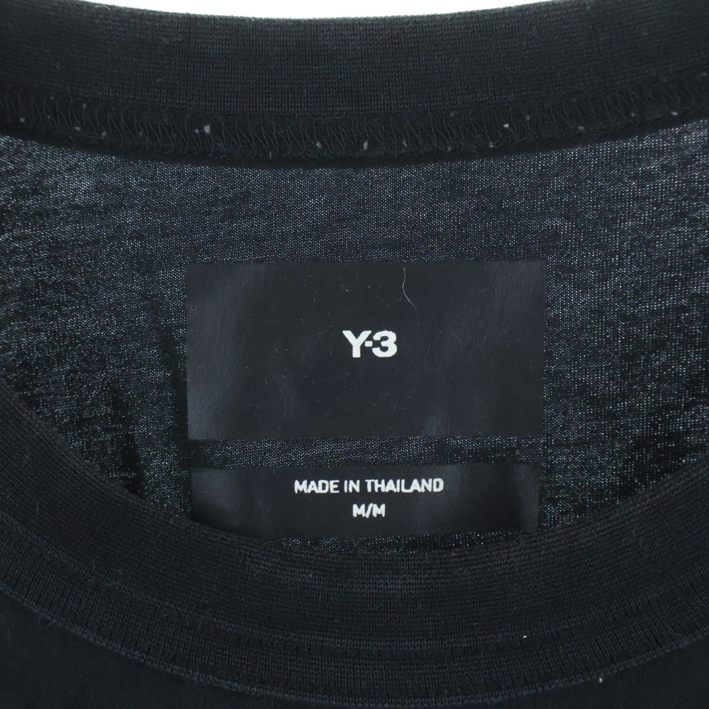 Y-3(ワイスリー) ×Yohji Yamamoto GRAPHIC LOGO LONG SLEEVE グラフィックロゴカットソー 長袖シャツ H44811 ブラック