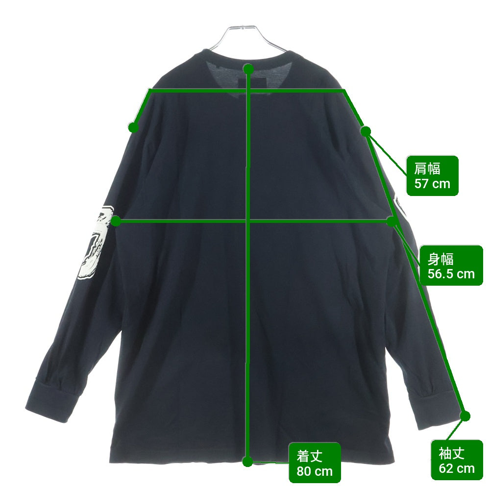Y-3(ワイスリー) ×Yohji Yamamoto GRAPHIC LOGO LONG SLEEVE グラフィックロゴカットソー 長袖シャツ H44811 ブラック