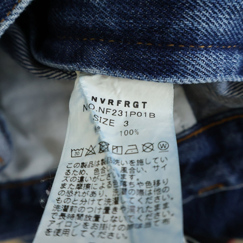 NVRFRGT(ネバーフォーゲット) 3D Twisted Jeans ボトムデニム NF231P01B インディゴ