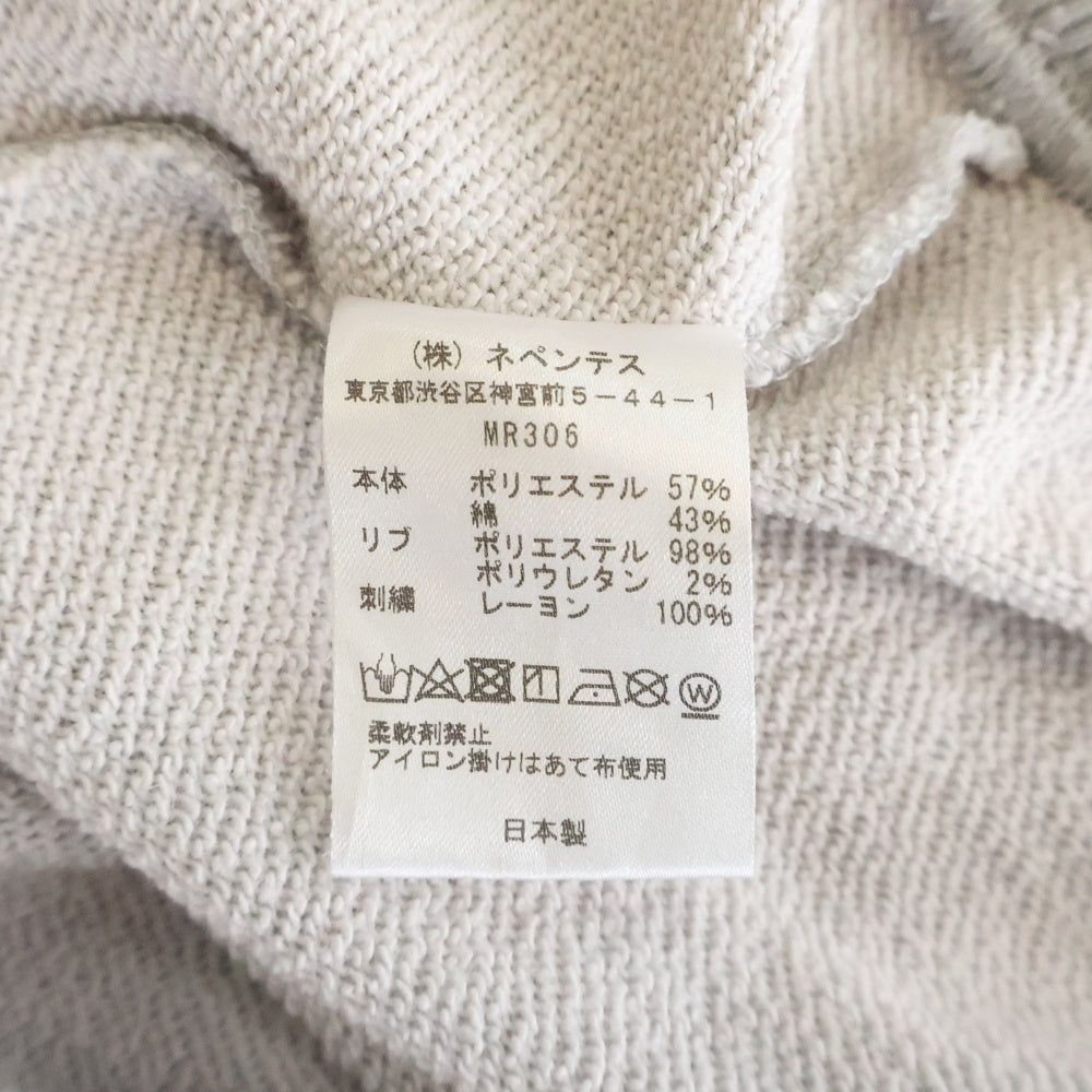 Needles(ニードルス) Mock Neck Tee クルーネック 半袖Tシャツ MR306 グレー
