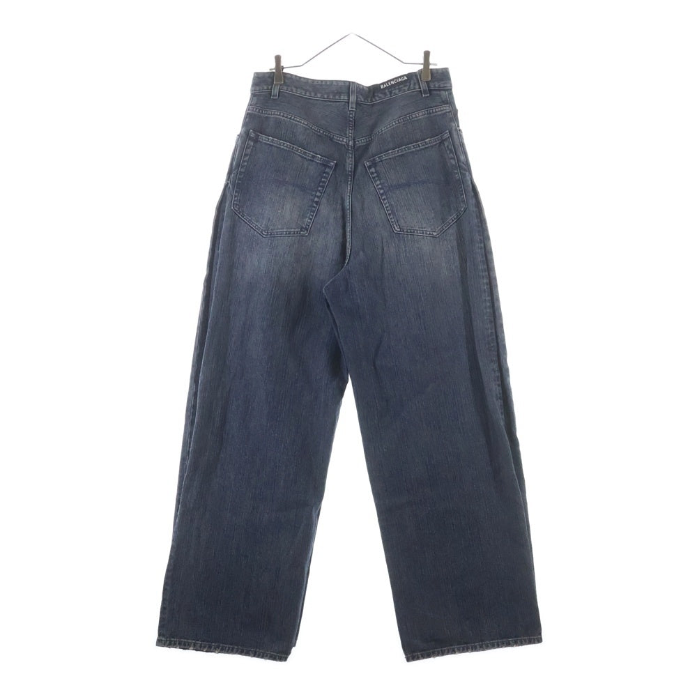 BALENCIAGA(バレンシアガ) 23AW DOUBLE FRONT WIDE LEG JEANS ダブルフロント ワイドレッグジーンズ デニムパンツ 767979 TNW65 インディゴ